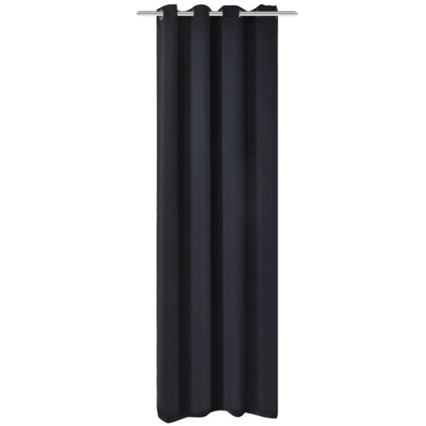 Cortinas blackout com ilhós de metal 270x245 cm preto