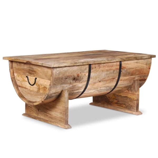 Mesa de centro madeira de mangueira maciça 88x50x40 cm