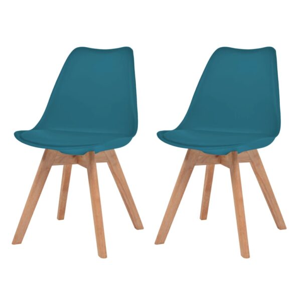 Cadeiras jantar 2 pcs couro artificial turquesa