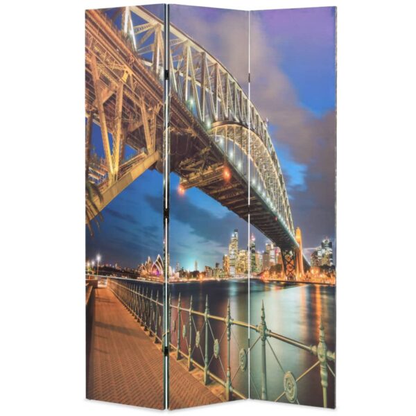 Biombo dobrável estampa da ponte do porto de Sydney 120x170 cm