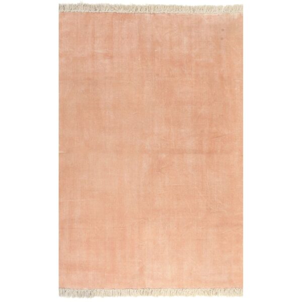 Tapete Kilim em algodão 200x290 cm rosa