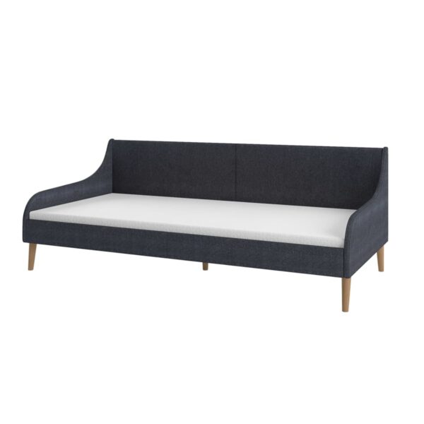 Estrutura de sofá-cama em tecido cinzento escuro