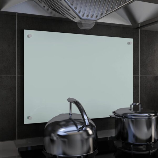 Painel anti-salpicos de cozinha branco 70x50 cm vidro temperado