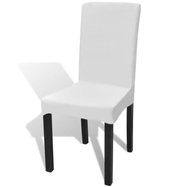 6 pcs capas extensíveis para cadeiras branco