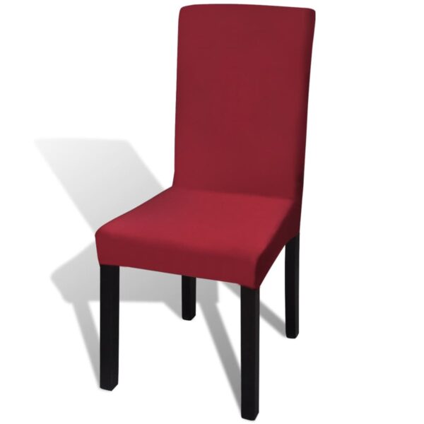 6 pcs capas extensíveis para cadeiras bordô