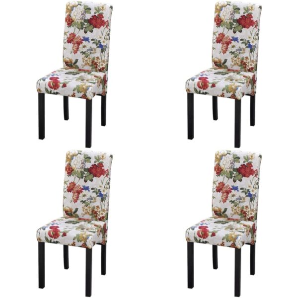 242399  Dining Chairs 4 pcs Multicolour Fabric