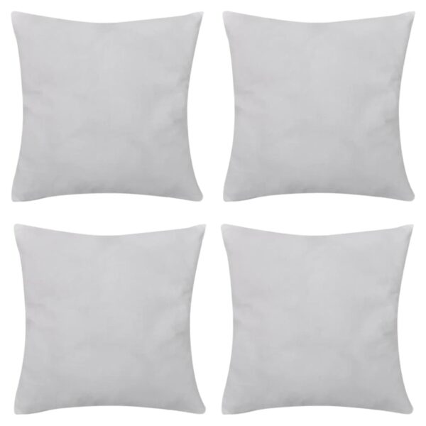 Capas de almofada algodão 4 pcs 80 x 80 cm branco