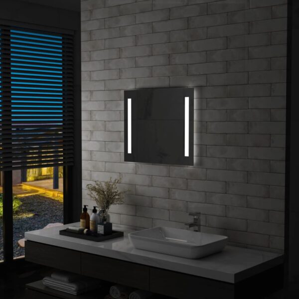 Espelho de parede LED para casa de banho 60x50 cm