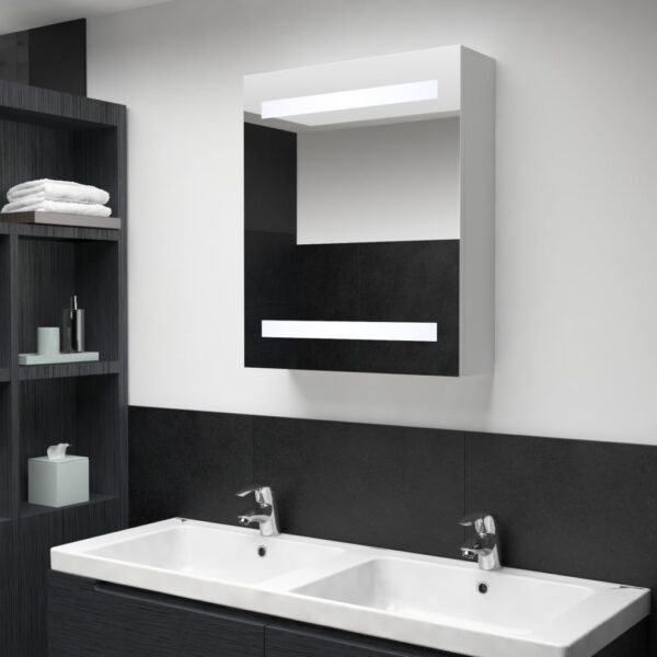 Armário espelhado para casa de banho com LED 50x13,5x60 cm