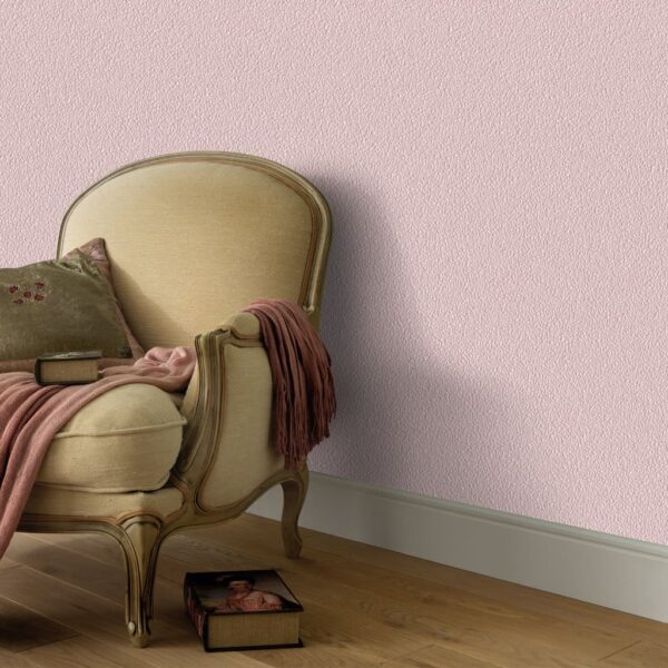 4 rolos papel parede tecido TNT 0,53x10m rosa cintilante liso
