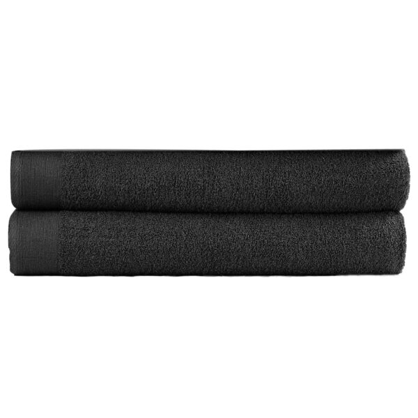 Conjunto toalhas banho 2 pcs algodão 450 g 100x150 cm preto