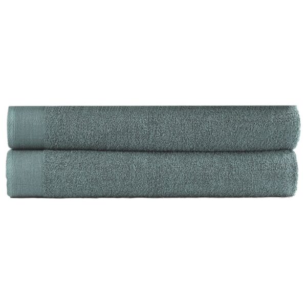 Conjunto toalhas banho 2 pcs algodão 450 g 100x150 cm verde