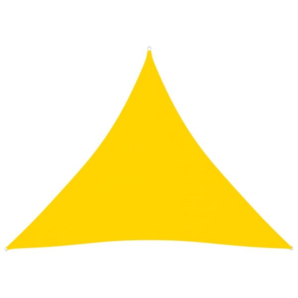 Para-sol vela tecido oxford triangular 4,5x4,5x4,5 m amarelo