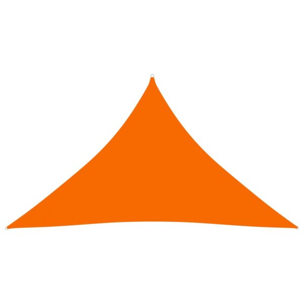Para-sol estilo vela tecido oxford triangular 4x4x5,8 m laranja