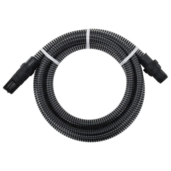 Mangueira de sucção com conectores de PVC 10 m 22 mm preto
