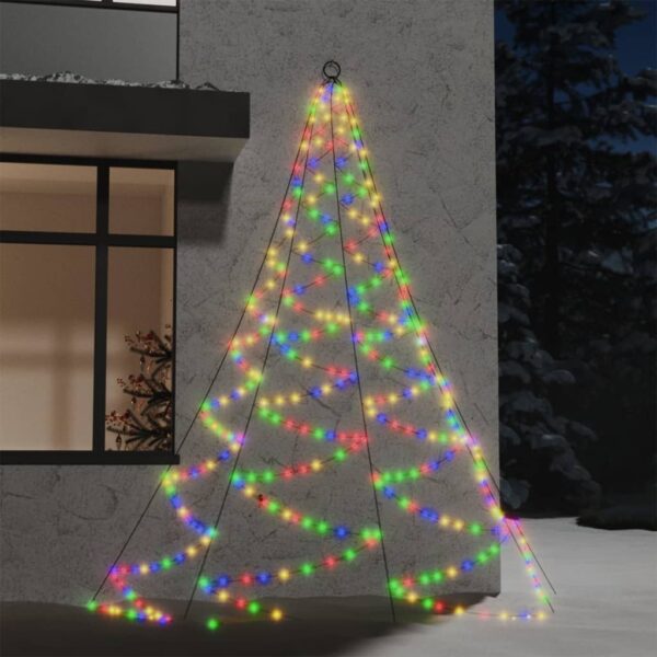 Árvore de Natal parede 260 luzes LED 3 m int/ext colorido