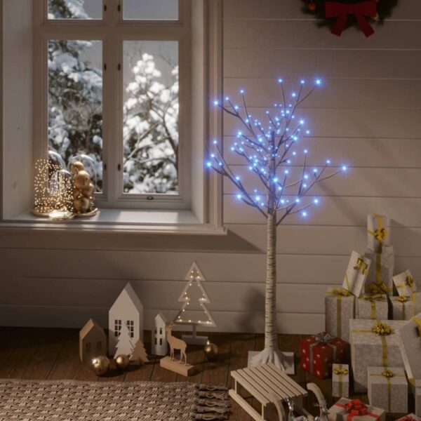 Árvore de Natal 120 LEDs salgueiro int./ext. 1,2m azul
