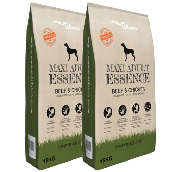 Ração premium cães Maxi Adult Essence Beef & Chicken 2 pcs 30kg