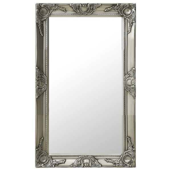 Espelho de parede estilo barroco 50x80 cm prateado