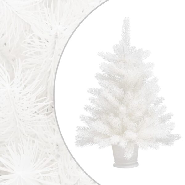 Árvore de Natal artificial agulhas realistas 65 cm branco