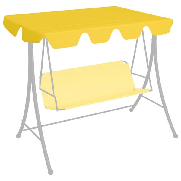 312104 Replacement Canopy for Garden Swing Yellow 150/130x70/105 cm