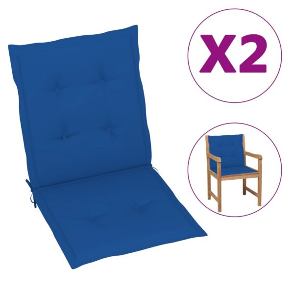 Almofadões para cadeiras de jardim 2 pcs 100x50x3cm azul real
