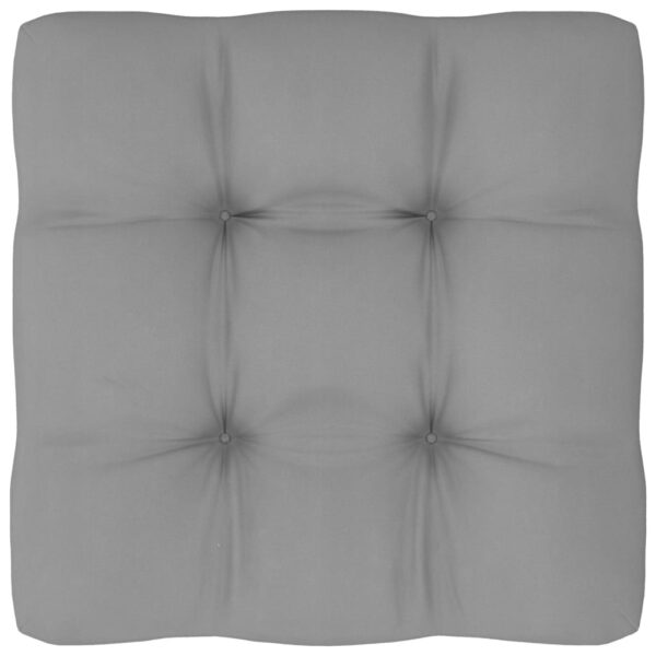 Almofadão para sofá de paletes 60x60x10 cm cinzento