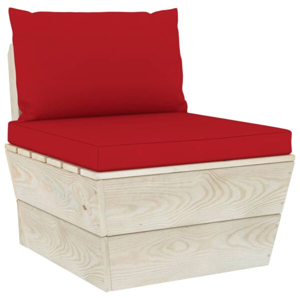 Almofadões para sofá de paletes 2 pcs tecido vermelho