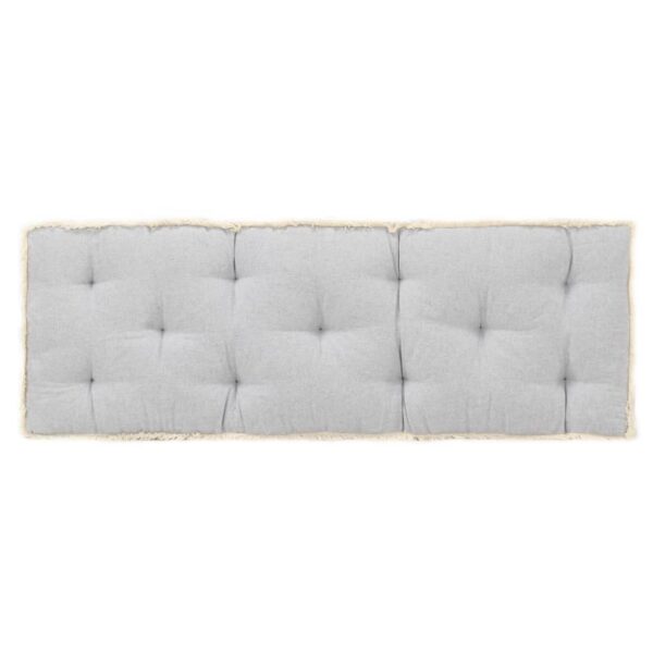 Almofadão para sofá de paletes 120x40x7 cm cinzento