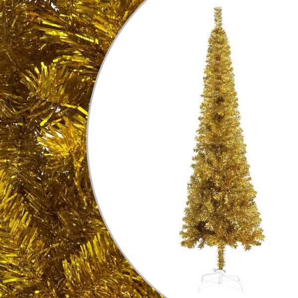 Árvore de Natal fina 150 cm dourado