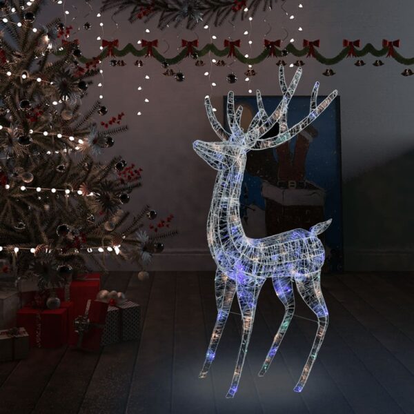 Rena de Natal XXL 250 luzes LED coloridas 180 cm acrílico