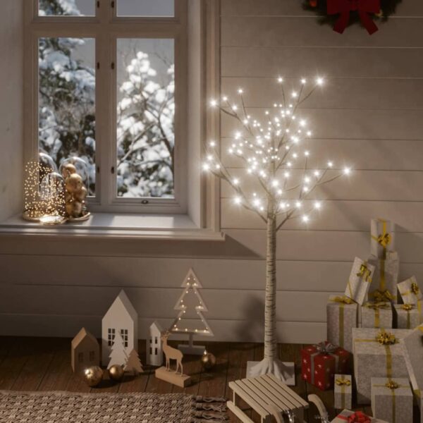 Árvore de Natal 120 LEDs salgueiro int./ext. 1,2m branco frio