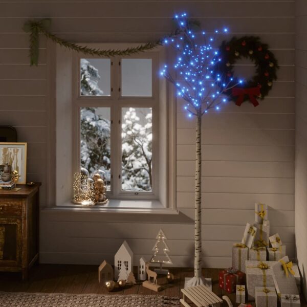 Árvore de Natal 200 LEDs salgueiro int./ext. 2,2m azul