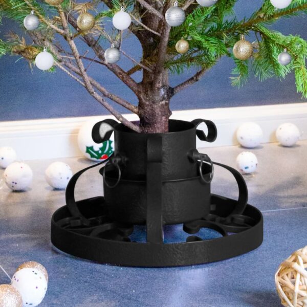 Suporte para árvore de Natal 29x29x15,5 cm preto