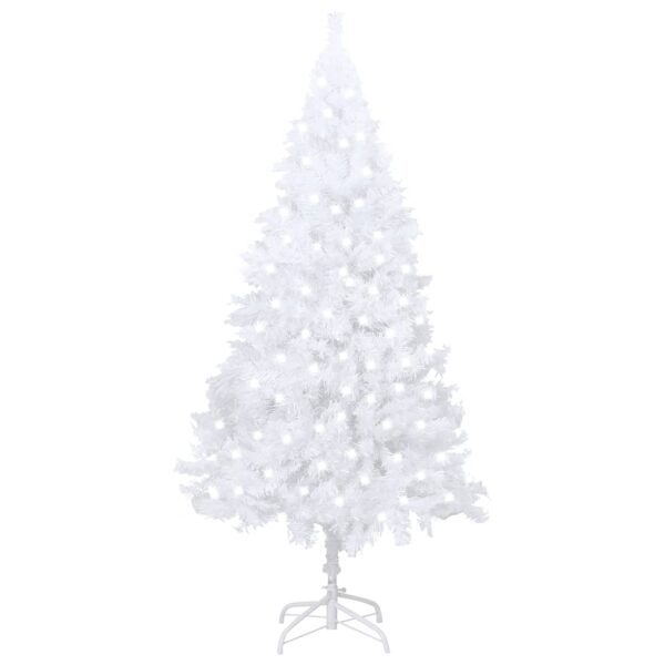 Árvore de Natal artificial + LEDs/ramos grossos 120cm branco
