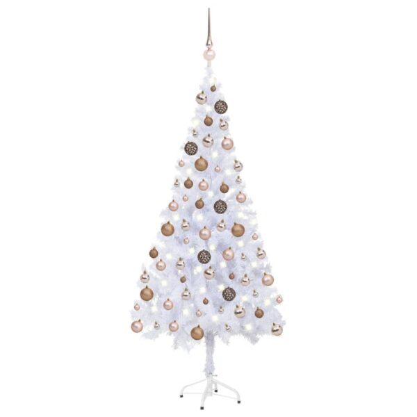 Árvore de Natal artificial c/ LEDs e bolas 180 cm 620 ramos
