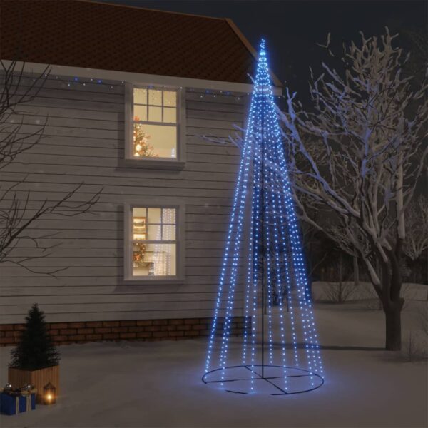 Árvore de Natal em cone 732 luzes LED 160x500 cm azul