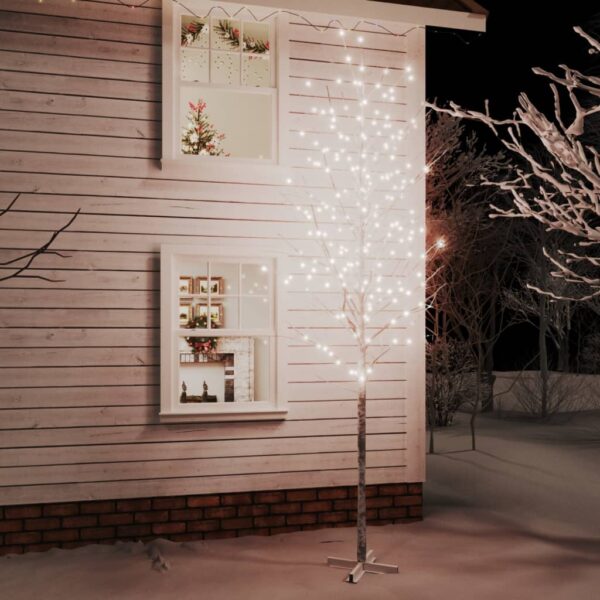 Árvore c/ 672 luzes LED 400 cm bétula branco quente