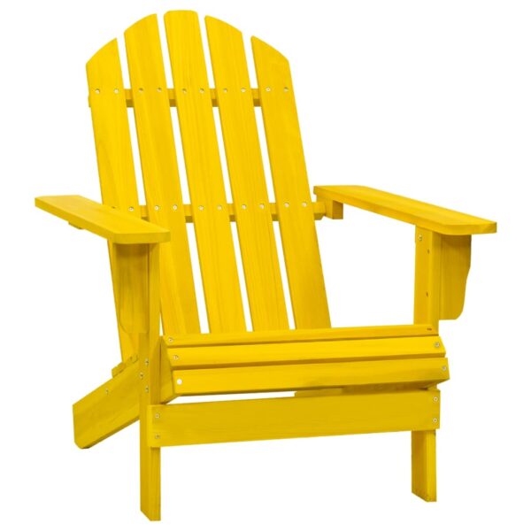 Cadeira Adirondack para jardim abeto maciço amarelo